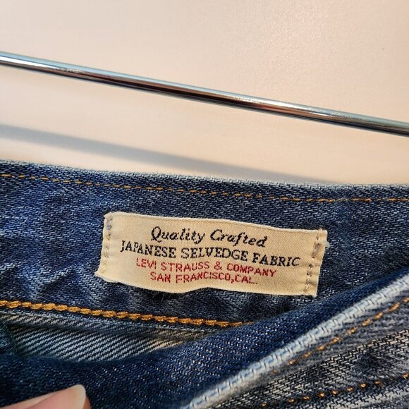 Levi's Women's 501 Tapered Premium Japanese Selvedge Denim Jeans‎ Distressed 26 - Picture 5 of 11